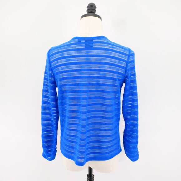 Rafaella Royal Blue Knit Open Cardigan Sweater Small - Picture 7 of 10